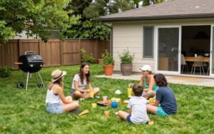 تجمع عائلي في حديقة بالثيل الطبيعي تجمع عائلي في حديقة بالثيل الطبيعي