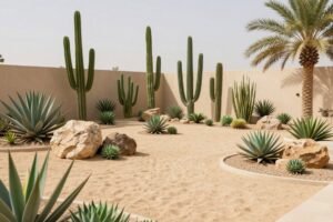 تصميم حديقة صحراوية مناسبة للكويت