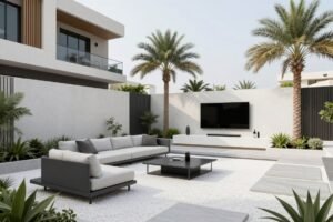 تصميم حديقة منزلية عصرية في الكويت