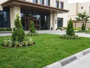 تنسيق حدائق مبنى تجاري في الكويت تنسيق حدائق مبنى تجاري في الكويت