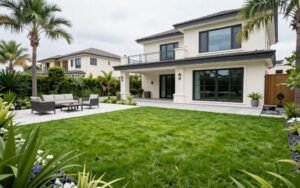 حديقة فيلا فاخرة في الكويت بعد تركيب الثيل الطبيعي من دار الروضة حديقة فيلا فاخرة في الكويت بعد تركيب الثيل الطبيعي من دار الروضة