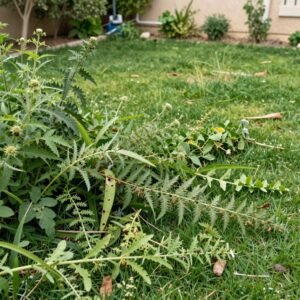 حديقة متضررة من الأعشاب الضارة والآفات المهملة حديقة متضررة من الأعشاب الضارة والآفات المهملة