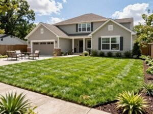 حديقة مزروعة بثيل البرمودا حديقة مزروعة بثيل البرمودا