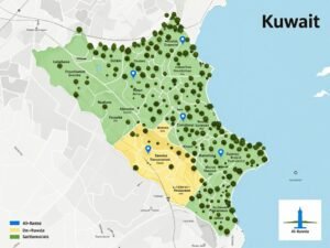 خريطة الكويت مع مشاريع دار الروضة في مختلف المناطق خريطة الكويت مع مشاريع دار الروضة في مختلف المناطق