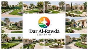 شعار دار الروضة مع أمثلة من المشاريع المنجزة شعار دار الروضة مع أمثلة من المشاريع المنجزة