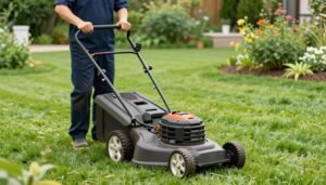 صيانة الثيل الطبيعي في حديقة كويتية صيانة الثيل الطبيعي في حديقة كويتية