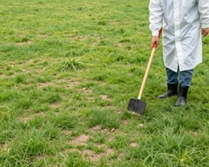 عشب ضعيف ورقيق يحتاج تقوية