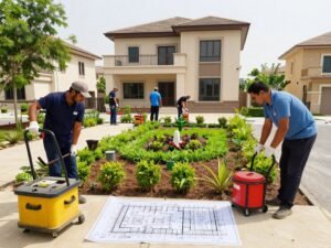 فريق عمل شركة تنسيق حدائق الكويت المحترف
