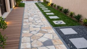 ممرات حدائق متنوعة وأرضيات خارجية أنيقة