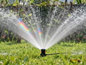 نظام ري تلقائي حديث في حديقة كويتية نظام ري تلقائي حديث في حديقة كويتية