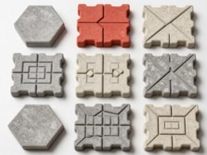 أنواع مختلفة من بلاط متداخل بأشكال وألوان متنوعة