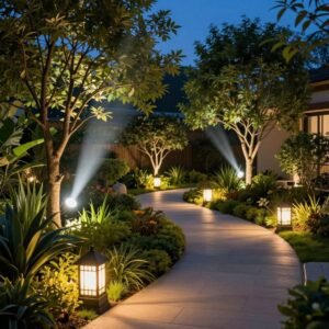 إضاءة حدائق ليلية