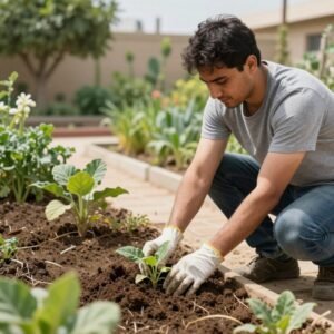 التسميد والعناية بتربة الحديقة