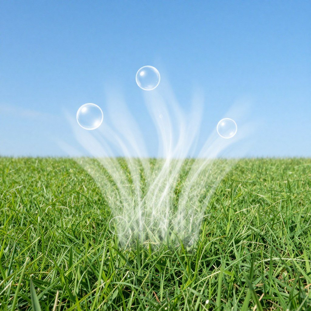 التيل الطبيعي ينقي الهواء في الحديقة