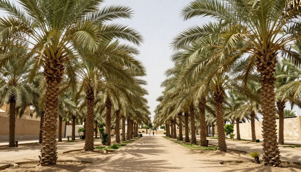 بستان نخيل جميل في الكويت