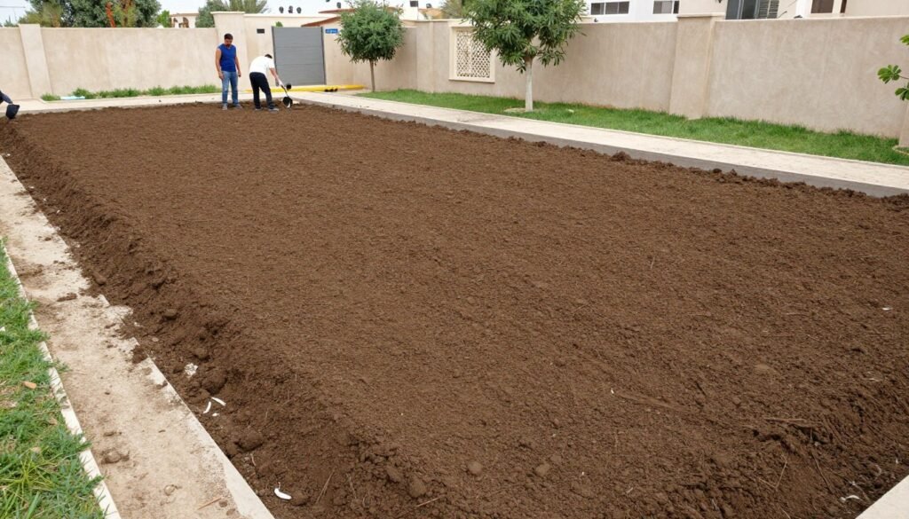 تحضير وتجهيز التربة لزراعة العشب الطبيعي