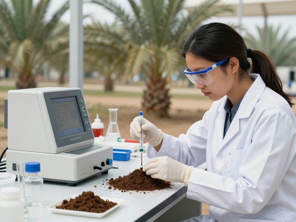 تحليل التربة لزراعة النخيل