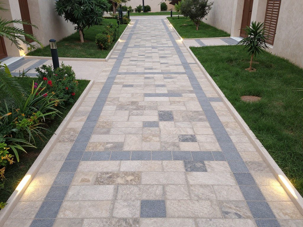 تركيب الممرات والأرضيات في الحدائق