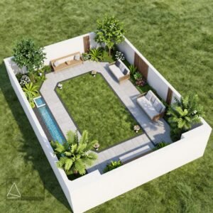 تصميم حدائق منزلية ثلاثي الأبعاد يوضح تنسيق الحدائق في الكويت تصميم حدائق منزلية ثلاثي الأبعاد يوضح تنسيق الحدائق في الكويت