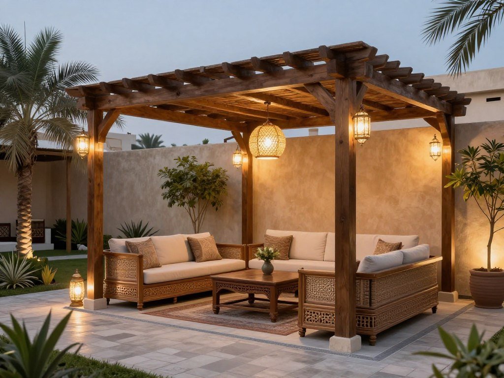 تنسيق الجلسات الخارجية في حدائق الكويت