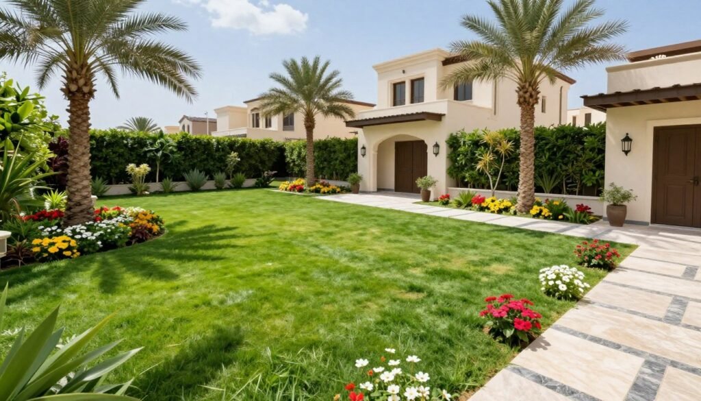 تنسيق الحدائق في الكويت - حديقة منزلية جميلة
