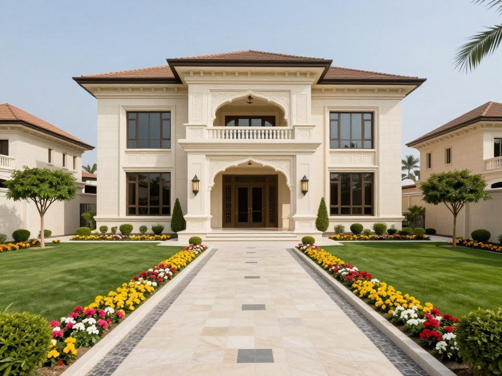 تنسيق حديقة أمامية لفيلا في العديلية تنسيق حديقة أمامية لفيلا في العديلية