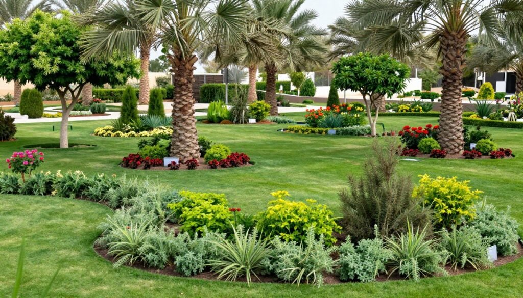 تنوع النباتات والأشجار في حدائق الشامية تنوع النباتات والأشجار في حدائق الشامية