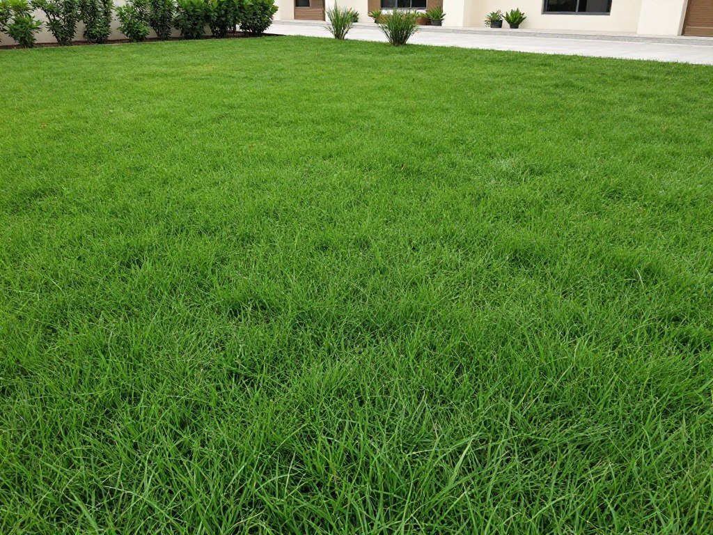 تيل البرمودا الطبيعي الأخضر الكثيف في حديقة كويتية