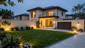 حديقة فلل فاخرة بتنسيق احترافي في الكويت