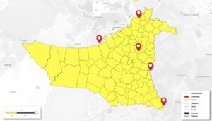 خريطة خدمات تنسيق الحدائق في الكويت