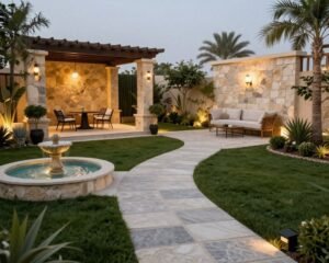 ديكورات حدائق وممرات حجرية في العارضية