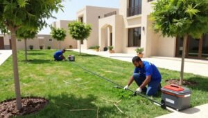 شركة تنسيق حدائق في حولي تعمل على مشروع فيلا