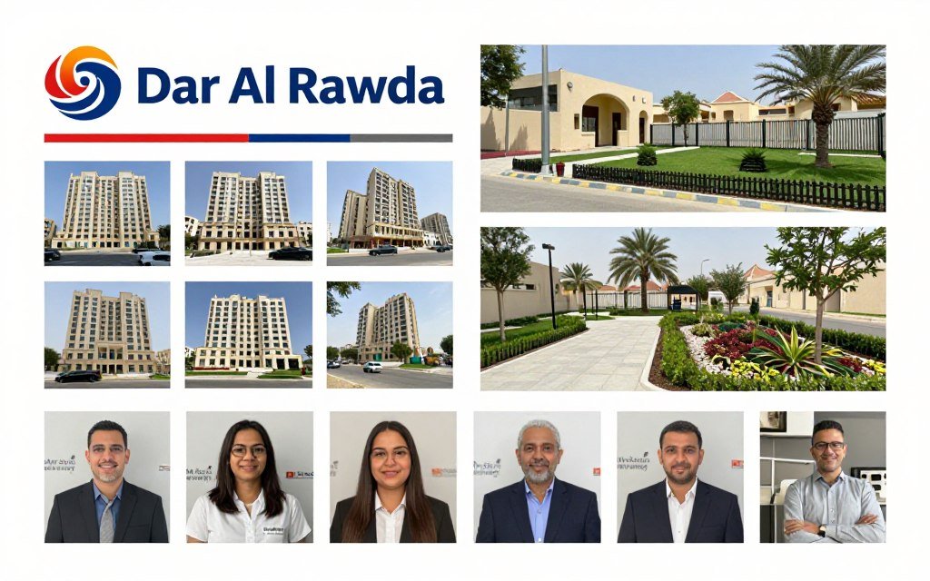 شعار ومشاريع منجزة لشركة دار الروضة