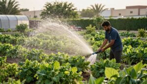 صيانة الحدائق في الصيف الكويتي