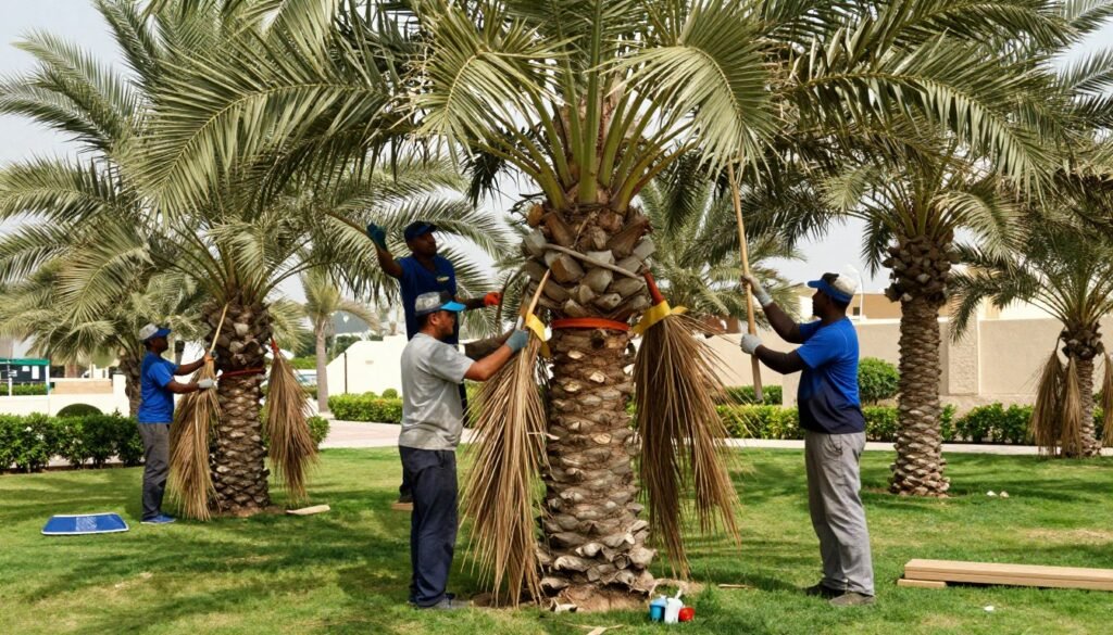 فريق صيانة النخيل في الكويت