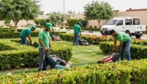 فريق صيانة حدائق محترف