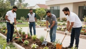 فريق عمل دار الروضة لتنسيق الحدائق