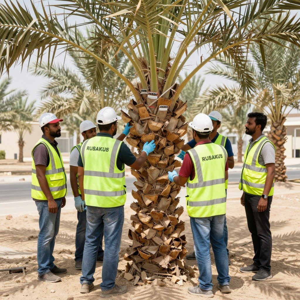 فريق عمل محترف في خدمات النخيل