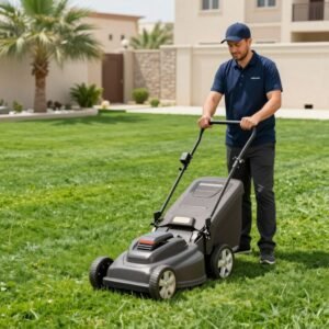 قص العشب وتسوية الحديقة في الكويت