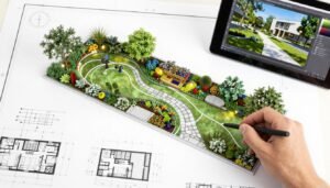 مخطط تصميم حديقة منزلية في الكويت