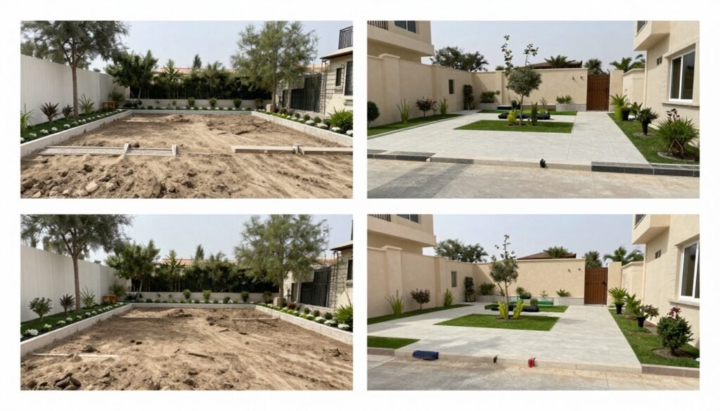 مراحل تنفيذ مشروع تنسيق حديقة من البداية للنهاية مراحل تنفيذ مشروع تنسيق حديقة من البداية للنهاية