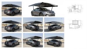 مشاريع مظلات سيارات منفذة بنجاح من دار الروضة