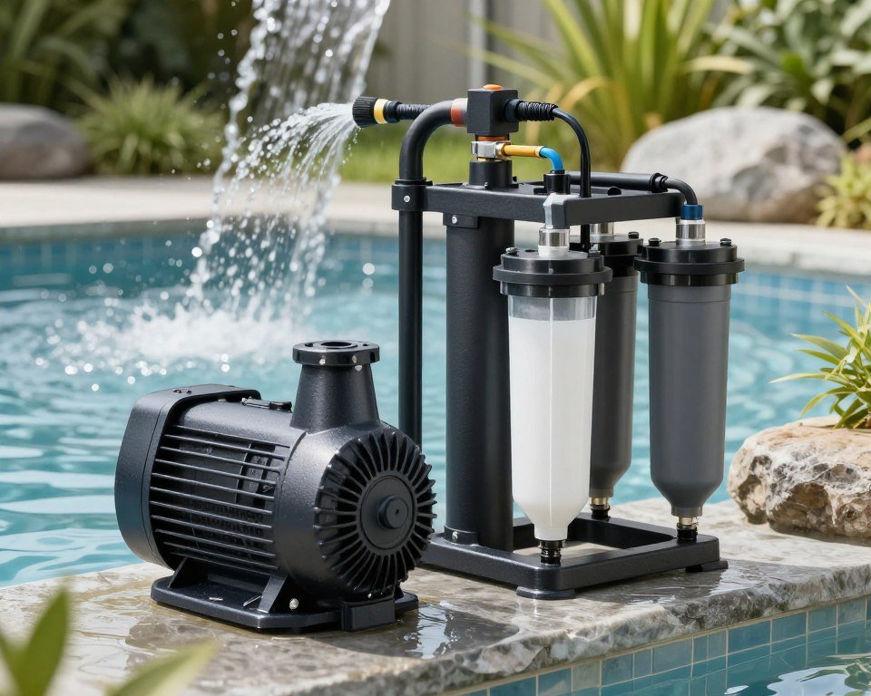 مضخات المياه المستخدمة في الشلالات والنوافير