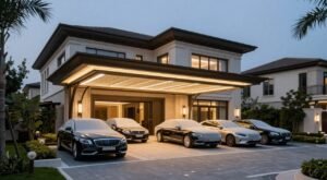 مظلات سيارات للفلل في الكويت بتصميم فاخر