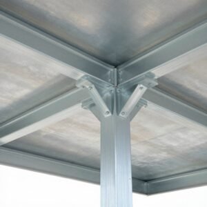 مظلة سيارات حديد مجلفن بتصميم عصري