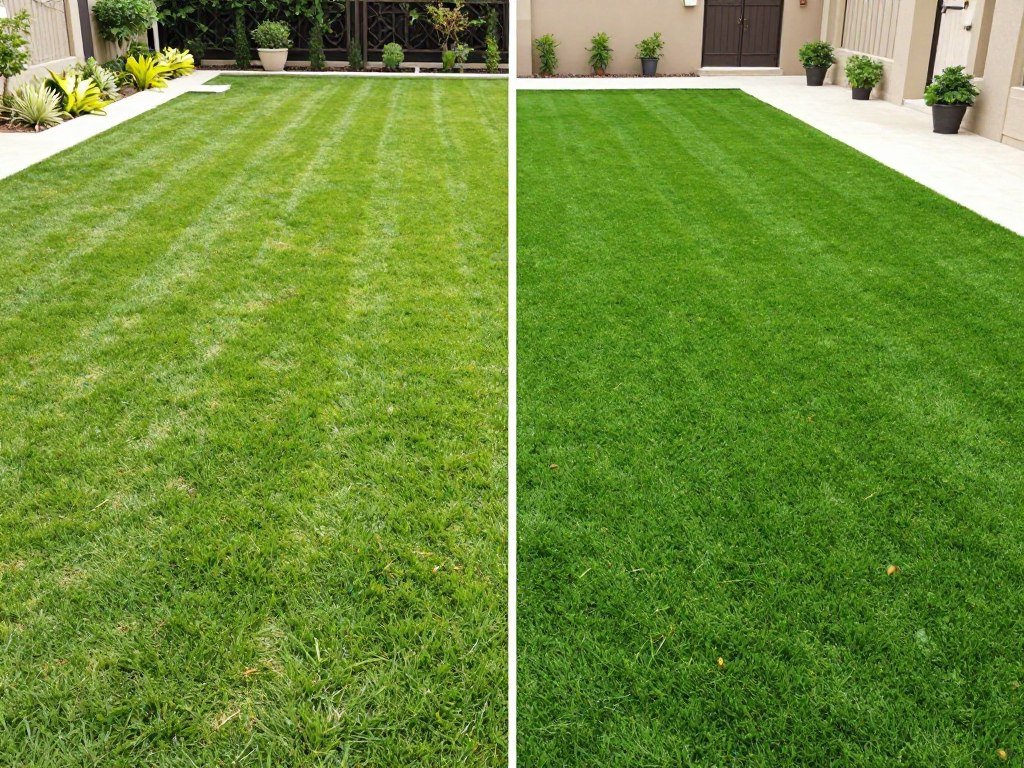 مقارنة بين العشب الطبيعي والصناعي في الحدائق مقارنة بين العشب الطبيعي والصناعي في الحدائق