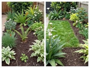 مقارنة بين حديقة مخططة جيداً وأخرى بها أخطاء مقارنة بين حديقة مخططة جيداً وأخرى بها أخطاء