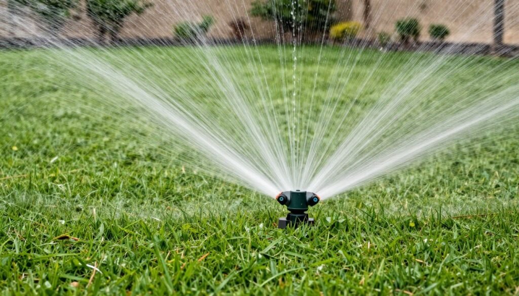 نظام ري أوتوماتيكي حديث للعشب الطبيعي