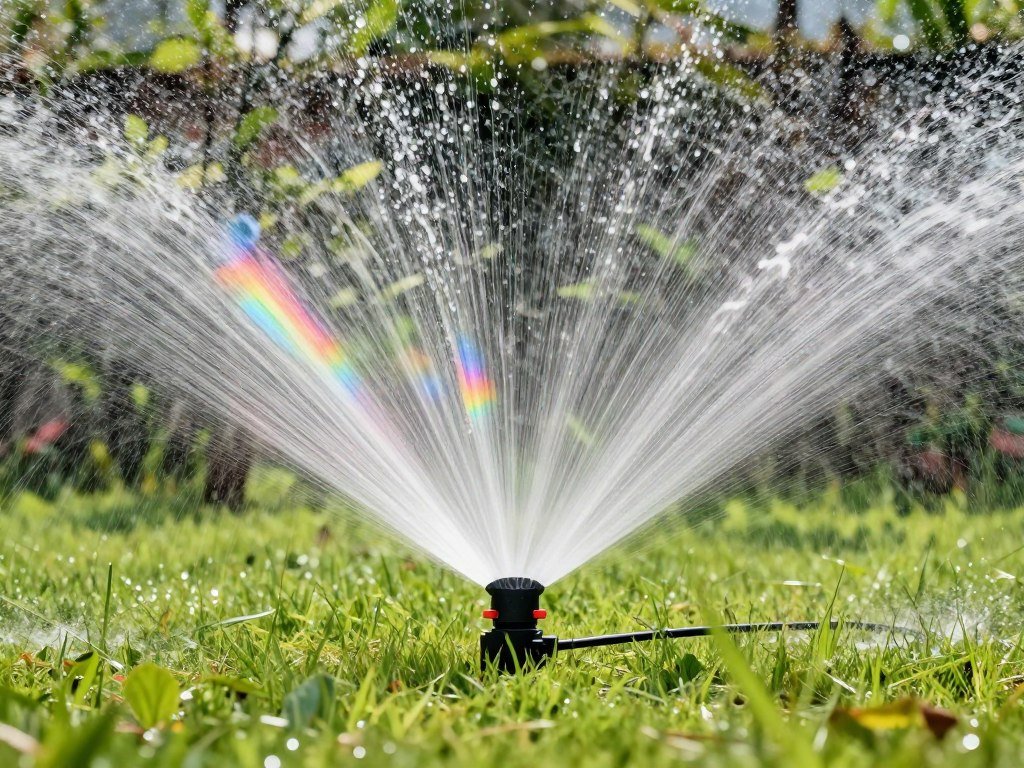 نظام ري تلقائي حديث في حديقة كويتية