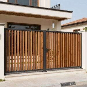 سور تركي بشرائح عمودية أمام فيلا